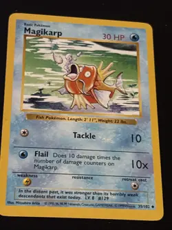Pokemon TCG Magikarp Base Set Card 35/102 Shadowless - Image 1