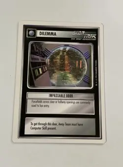 Star Trek CCG Dilemma Impassable Door Common Card - Image 1