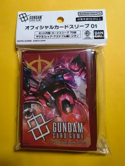 Char's Zaku Zeon Gundam Card Game Official Japanese 70 Sleeves GA1 Japan New Fs - Image 1