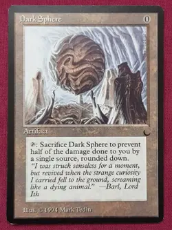 Magic The Gathering THE DARK DARK SPHERE artifact card MTG - Image 1