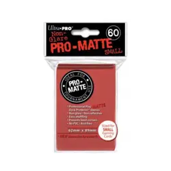 Ultra Pro Small Card Sl Pro-Matte Non-Glare Card Sleeves - Red, Undersize New - Image 1