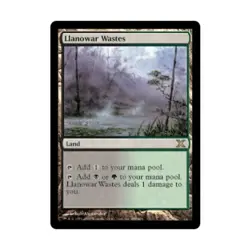 WOTC MtG 10th Ed Llanowar Wastes (R) VG - Image 1