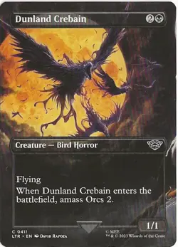 Dunland Crebain 411 Common MTG Lord of the Rings Middle Earth NM/MT - Image 1