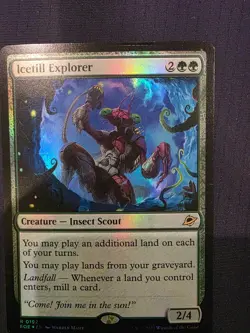 MTG Edge of Eternities R Icetill Explorer #0192 foil small pack damage on top - Image 1