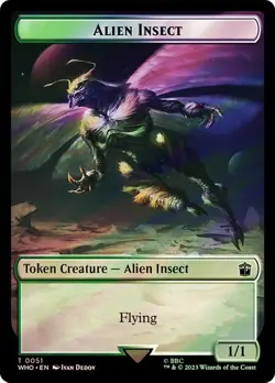 Alien / Alien Insect Token Surge Foil Doctor Who Commander NM MTG - Image 2