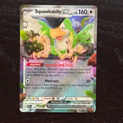 Squawkabilly ex 169/193 Pokemon Paldea Evolved SV02 Double Rare Holo NM - Image 1