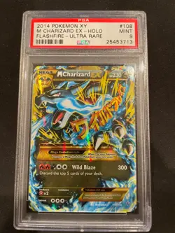 Pokemon M Charizard EX 108/106 Secret Rare XY Flashire 2014 PSA 9 MINT - Image 1