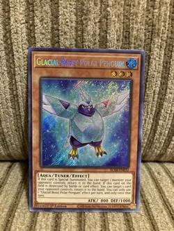 YuGiOh! Glacial Beast Polar Penguin (BLAR-EN032) 1st Edition - Secret Rare - NM - Image 1