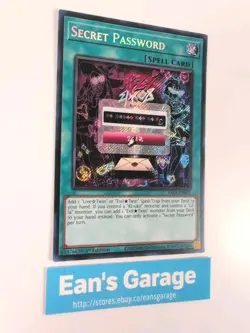 YuGiOh Secret Password 1st Edition RA04-EN095 Platinum Rare - MN - Image 2
