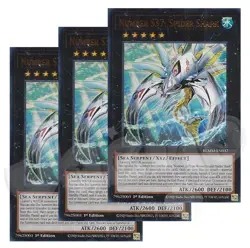 Yugioh Number S37: Spider Shark x 3 - 1st Edition Ultra Rare NM - Free Holo Card - Image 1