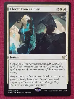 Magic The Gathering COMMANDER PHYREXIA ONC CLEVER CONCEALMENT white card MTG - Image 1