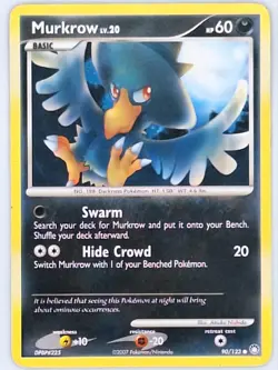 Murkrow Mysterious Treasures 90/123 Pokemon Card MP - Image 1