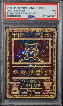 2000 Pokemon Ancient Mew PSA 7 NM Pokemon Movie Game Promo Double Holo Card - Image 1