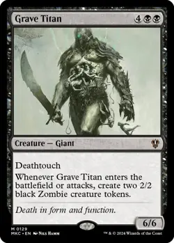 NM Grave Titan, MTG, Murders at Karlov Manor, Magic the Gathering, 129 - Image 1