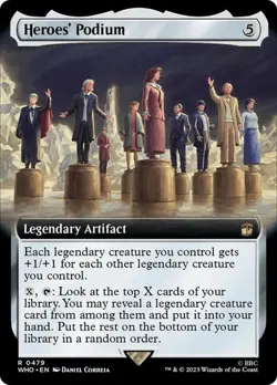 Heroes' Podium Extended Art Doctor Who Commander NM MTG - Image 1