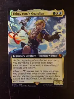 MTG Final Fantasy English Tidus, Yuna's Guardian Extended Art 0187 Foil - Image 1