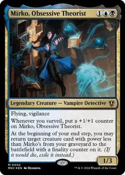 NM Foil Mirko, Obsessive Theorist, MTG, Murders at Karlov Manor, Magic, 2 - Image 1
