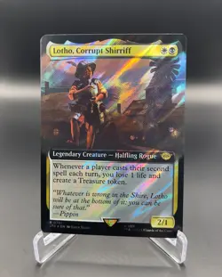 MTG Lotho Corrupt Shirriff - EXTENDED ART SURGE FOIL - Lord Of The Rings 781 NM - Image 1
