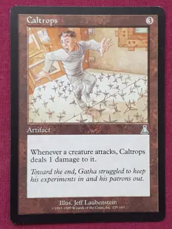 Magic The Gathering URZA'S DESTINY CALTROPS artifact card MTG - Image 1