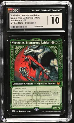 VORINCLEX, MONSTROUS RAIDER Kaldheim Showcase Mythic CGC 10 MTG [Nostalgium] - Image 1