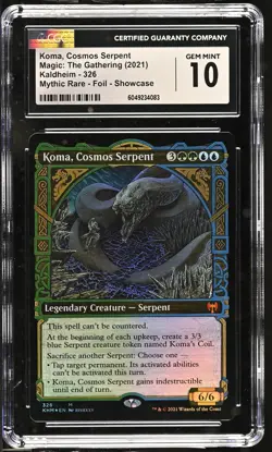 KOMA, COSMOS SERPENT Kaldheim Showcase Foil Mythic CGC 10 MTG [Nostalgium] - Image 1