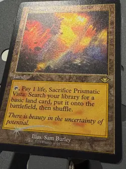 Magic MTG Modern Horizons PRISMATIC VISTA Land Retro Frame Regular Foil Card - Image 3
