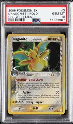 2005 POKEMON EX DELTA SPECIES #3 DRAGONITE-HOLO PSA 10 - Image 1
