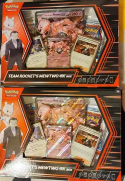 x2 Pokemon TCG Cards Team Rocket's Mewtwo Ex Boxes New Sealed - Image 1