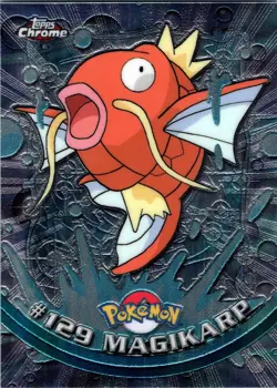 topps Chrome Pokemon TV Animation Series 2 #129 Magikarp NM - Image 1