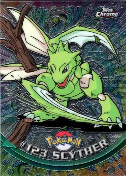 topps Chrome Pokemon TV Animation Series 2 #123 Scyther NM - Image 1