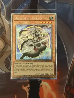 Yugioh! Dracotail Lukias Starlight Rare Near Mint 1st Edition JUSH-EN001 - Image 1