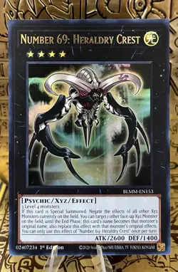 Number 69: Heraldry Crest BLMM-EN153 Battles of Legend 1st Ed. Yugioh! - Image 1