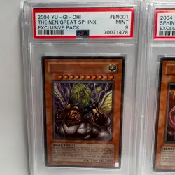 2004 Yugioh Theinen Great Sphinx PSA 9, Sphinx Teleia PSA 10, Andro Sphinx PSA 9 - Image 2