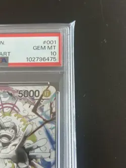 One Piece Card Monkey D Luffy Leader ST21 001 PSA10 Gear 5 Parallel Rare - Image 2