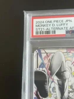 One Piece Card Monkey D Luffy Leader ST21 001 PSA10 Gear 5 Parallel Rare - Image 3