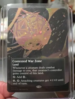 1x MTG Contested War Zone Galaxy Foil , Edge of Eternities, Rare Land 0143 NM x1 - Image 1