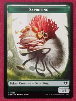Magic The Gathering COMMANDER MASTERS STONEFORGED BLADE SAPROLING token card MTG - Image 2