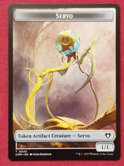 Magic The Gathering COMMANDER MASTERS CMM STONEFORGED BLADE SERVO token card MTG - Image 2