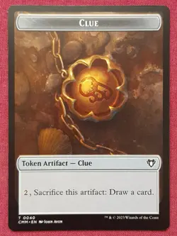 Magic The Gathering COMMANDER MASTERS CMM STONEFORGED BLADE CLUE token card MTG - Image 2