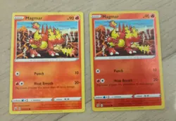 Magmar Pokemon Cards x2 One Regular And One Reverse Holo - Image 1