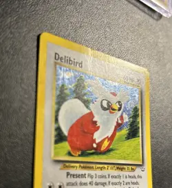 Delibird 5/64 Neo Revelation Pokemon Card Holo Rare Moderately Played MP + - Image 3