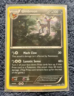 Pokemon TCG Umbreon Black Star Promo XY96 Cosmos Holo lightly played - Image 1