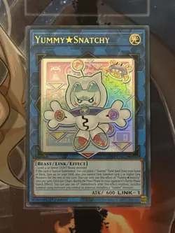 Yugioh! Yummy Snatchy Ultra Rare Near Mint 1st Edition JUSH-EN022 - Image 1