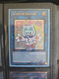 Yugioh! Yummy Snatchy Ultra Rare Near Mint 1st Edition JUSH-EN022 - Image 1