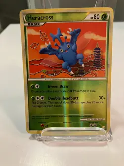 Set of 2 Reverse Holo, 1 Black Star Rare Pokemon "Heracross" Cards - Image 2