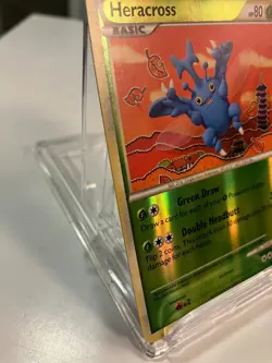Set of 2 Reverse Holo, 1 Black Star Rare Pokemon "Heracross" Cards - Image 4
