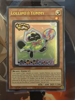 Yugioh! Lollipo Yummy Ultra Rare Near Mint 1st Edition JUSH-EN018 - Image 1