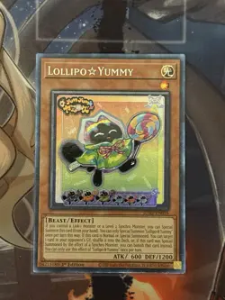 Yugioh! Lollipo Yummy Collector ‘s Rare Near Mint 1st Edition JUSH-EN018 - Image 1