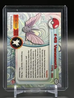 Venomoth #49 Pokemon Card Green Logo NEAR MINT TV Animation - Image 2