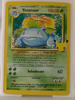 Venusaur 15/102 Celebrations 25th Anniversary NM Holo Foil Rare Pokemon Card - Image 1